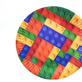 Legoing Blokai Šalis, Vienkartiniai Indai, Popieriniai Plokštės Puodeliai Vaikų Gimtadienio Baby Shower Dekoracijos Prekes