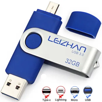 LEIZHAN 128 gb usb 3.0 flash drive, micro pendrive Foto Klijuoti Samsung Galaxy S7/S6/S5/S4/S3 64gb 32gb 16gb 8gb memory stick