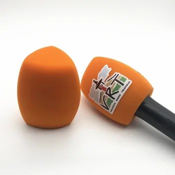 Linhuipad O15 Oranžinės spalvos mikrofonas stiklus pritaikyti logotipas Rankinį priekinį stiklą Už Mikrofonas Sennheiser 4CM(1.57 in)