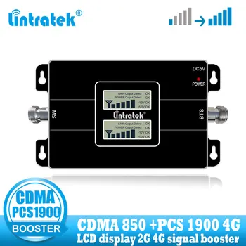 Lintratek 3G CDMA 850 VNT 1900 Kartotuvas Mobiliojo ryšio Signalo Stiprintuvas VNT 1900MHZ Dual Band Korinio ryšio tinklo Signalo Stiprintuvas 3G 4G tinklo 850