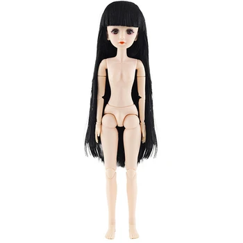Mados ne didesnis kaip 36 cm BJD Lėlės, Žaislai 22 Kilnojamojo Sujungtas ilgais Plaukais Moteris Nake Nude Kūno Lėlės Žaislų Mergaitėms Dovanų