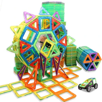 Magnetiniai Blokai Dizaineris Statybos Nustatyti Modelis Ir Odinas, Plastikiniai, Magnetai Blokai Švietimo Žaislai, Vaikams, Vaikas