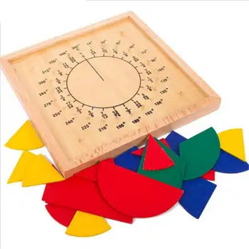 Mediniai Žaislai Vaikams Apskrito Matematikos Frakcija Skyriaus Mokymo Priemonių Montessori Valdybos Žaislai Vaikų Švietimo Dovana Matematikos Žaislas