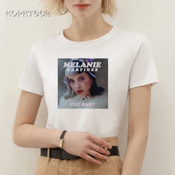 Melanie Martinez Cry Baby moteriški marškinėliai Ulzzang Harajuku Raidžių Hip-Hop Streetwear Hipster 