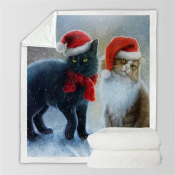 Minkšta Antklodė Kalėdų Skrybėlę Pet Mesti Antklodę Kačių Kraiko Lapas Kelionės Kilimo Plauko Antklodė Skara Cobertor Medvilnės, Aksomo Antklodė