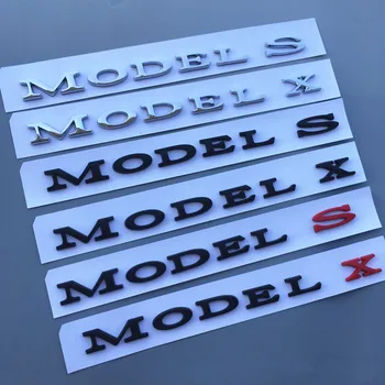MODELIS 3 MODELIS S MODELIS X Emblema už Tesla Refitting Sporto Aukštos kokybės Galiniai Įkrovos Kamieno P100D Logotipas Ženklelis Automobilių Lipdukas
