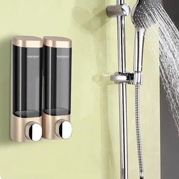 Muilo Dozatorius Bathroom Accessories Sienos Montuojamas Šampūno Butelių Triple Ploviklio Dušo Želė Balionėliai, 300ml Plastikiniai Namų Viešbutis