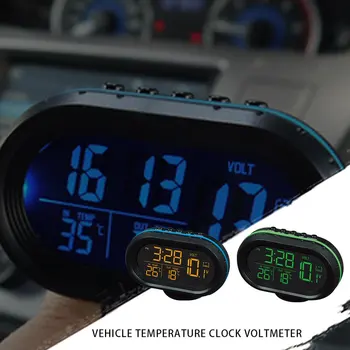 Multi-funkcija Automobilis, Temperatūra, Laikrodis Voltmeter Automobilio Termometras Elektroninis Laikrodis Automobilį Naktį, Šviesos, Laikrodis, Reikmenys