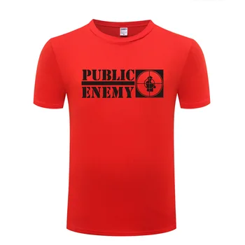 Muzika Rap Public Enemy T Marškinėliai Vyrams Hip-Hop Trumpas Rankovės O Kaklo Medvilnės Žmogus T-Shirt Cool Juokinga Streetwear Viršuje Tee Didelis Dydis