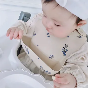 Naujas silikoninis seilinukas kūdikiui valgyti anti-purvinas artefaktas neperšlampami kombinezonai su antkrūtiniais valgyti ryžių kišenėje