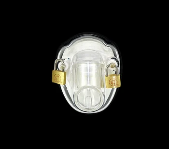 Naujausias Dizaino Vyriškos PVC Super Bowl Peins Užraktas Gaidys Varpos Narve Skaistybė Diržas Prietaisas Su Gaidys Žiedas BDSM Sekso Žaislas 2 Spalvos