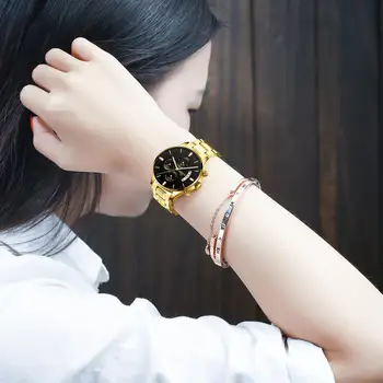 NIBOSI Moterų Laikrodžiai Garsėja Prabangos Prekės ženklo Mados Aukso Laikrodžiai Ponios Atsitiktinis Moterų Kvarco Žiūrėti Laikrodis Relogio Feminino