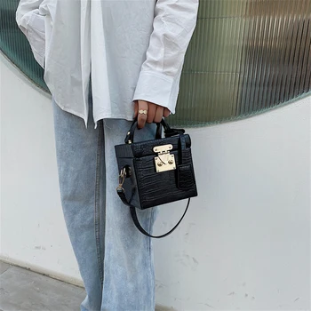 Novo couro de pedra padrão caixa dizaino moda feminina bolsas e bolsas crossbody bolsa feminina festa bolsaa bolsa de ombro