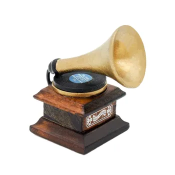 Odoria 1:12 Miniatiūriniai Retro Vintage Fonografo/Patefono Lėlių Baldų Priedai