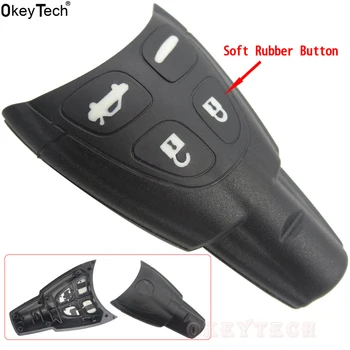 OkeyTech Automobilių Optikos Atveju, smart Klavišą Shell SAAB 93 95 9-3 9-5 WF Minkštos Gumos Mygtuką imobilizavimo 4 Mygtukų Nuotolinio valdymo Klavišus Shell