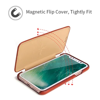 Originali PULL-UP Odinis Telefono Flip Case for iPhone 11 Pro Max X XS Max XR 8 Plius 6 6s 7 Plus SE 2020 prabanga Anti-scratch Dangtis