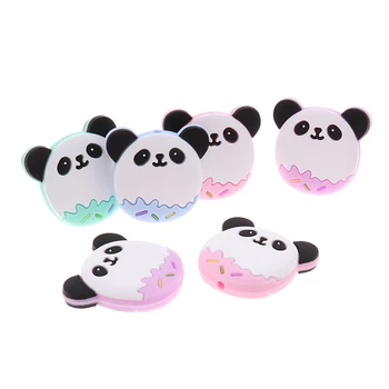 Panda Kramtyti Kūdikių Karoliukai 20PCS BPA Free Silikono Granulių 