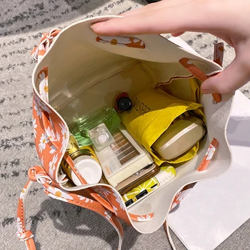 Pečių krepšiai moterų rankinėje Crossbody maišeliai, dėžutės Kibirą Poliesteris Gėlės Mielas studentų Naujas korėjiečių versija dienos Šviesą PU mažas