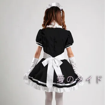 Prancūzų Tarnaitė Prijuostė Suknelė Saldus Gothic Lolita Suknelės Anime Kostiumas Plius Dydžio Kambarinės Uniformas Halloween Kostiumai Moterims