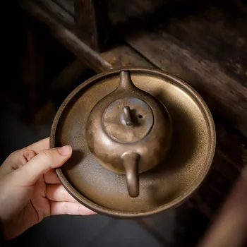 PRIJUOSTĖLĖ Retro Keramikos Aukso Glazūros Arbatinukas Dėklą Vintage Japonų Stiliaus Kung Fu Arbatos Aksesuarai, Pigmentinės Vaisių Dėklas