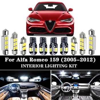 Puikus Canbus balta Atvirkštinio atsarginę lemputę + Parkavimo miestas + Licenciją plokštelės Alfa Romeo 159 LED Išoriniai šviesos rinkinys (2005-2012 m.)
