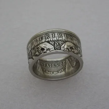 Rankų darbo Žiedas, Monetos Žiedas, Rankų darbo nuo 1896 Valkata Morgan doleris