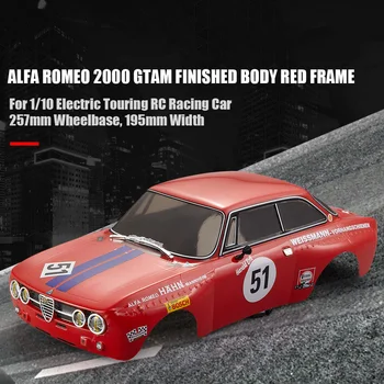 RC Automobilio kėbulą 48251 257mm už Alfa Romeo 2000 GTAm Baigė Kūno Raudoną Rėmelį 1:10 Electric Touring RC Drift Automobilių Dalys 