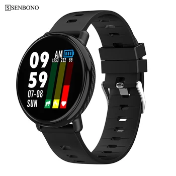 SENBONO K1 Smart žiūrėti IP68 vandeniui IPS Ekrano Spalvos Fitness tracker Širdies ritmo monitorius Sporto smartwatch PK CF58 CF18