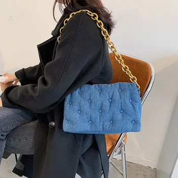 Senovinių Kvadratinių Pažastų maišelį 2020 Nauji Aukštos kokybės PU Oda Moterų Dizaineris Rankinės Didelės talpos Grandinės Petį Krepšys
