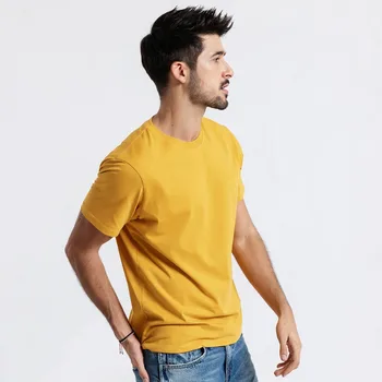 SIMWOOD 2020 metų Vasaros, Nauja, T-Shirt Vyrams Medvilnės vientisos Spalvos Laisvalaikio marškinėliai Pagrindai O-kaklo Aukštos Kokybės Plius Dydis Vyrai Tee 190004