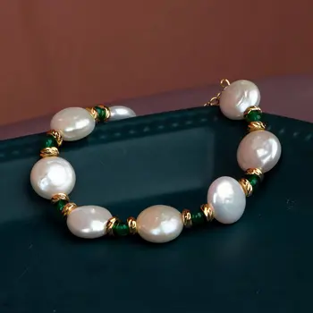 SINZRY originalus rankų darbo goegous gamtos baroko mygtuką natūralių perlų žavesio apyrankės, mada madinga papuošalai moterims