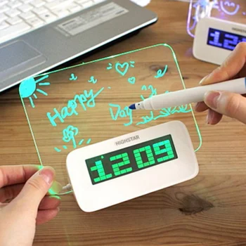 Skaitmeninis Laikrodis LED Despertador Liuminescencinės Su švieslentė Daugiafunkcį Šviesos Stalo Laikrodis Dovana Gali Rašyti ir piešti