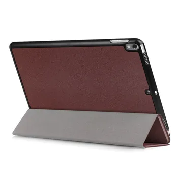 Tablet Case for iPad Pro 10.5 cm,PU Oda PC Atgal Ultra Plonas lengvas 3 Lankstymo Apversti Smart Apsaugos Stovėti Padengti Atveju
