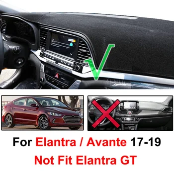 Tinka Hyundai Elantra Avante 2016 2017 2018 SKELBIMŲ LHD prietaisų Skydelio Dangtelį Dashmat Brūkšnys Kilimėlis Trinkelėmis Saulės Pavėsyje, galiniu langu Padengti Kilimas