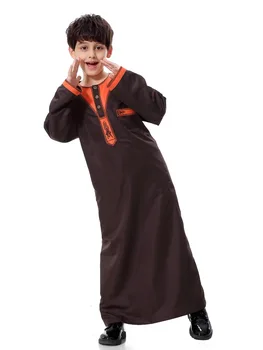 Turkijos Musulmonų Vaikai Abaja Jubba Thobe Kimono Berniukas Thobe Thawb Caftan Vaikams Islamo Drabužių Ilgas Mantijas Suknelė Dubajus Arabų