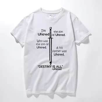 Uhtred sūnus T Shirt Uhtred Viking Paskutinis Karalystės Juokinga Unisex Tee Viršuje Streetwear T-shirt Medvilnės trumpomis Rankovėmis Camiseta