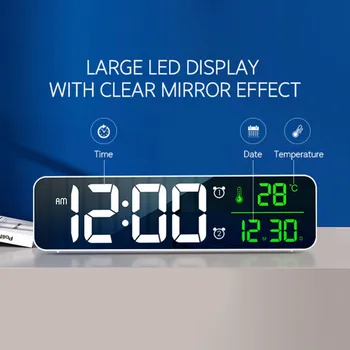 USB Įkrovimo LED Skaitmeninis žadintuvai Miegamieji Naktiniai Su Atidėjimo Skaitmeninis Laikrodis, Sunkiųjų Pabėgiai Dual Tamsos Laikrodis