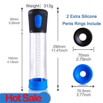 USB Įkrovimo Varpos Siurblys Automatinis Penis Extender Penis Plėtros Dulkių Siurblys, skirtas Varpos Didintuvas Sekso Žaislai Suaugusiems Vyrų Gėjų