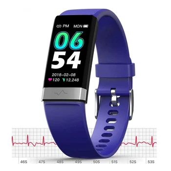 V19 EKG Bluetooth Širdies ritmas, Kraujo Spaudimas, Miego Stebėjimo Smart Apyrankė
