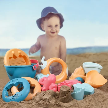 Vaikai Paplūdimys Smėlio Žaislų Rinkinys, Eco-Friendly Smėlio Žaislas, Daugkartinio naudojimo Smėlio Žaislai Vaikams, su Kibiras Automobilių Gyvūnų ir Kitų Įrankių Rinkinys