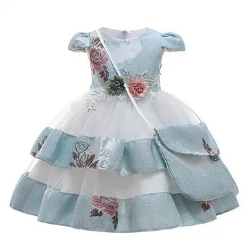 Vaikai Suknelė Mergaitėms Nėriniai Siuvinėjimo Suknelės Šalis Vestuvių Suknelė Gėlių Elegantiškas Princesė Suknelė Tutu Vaikų Drabužiai