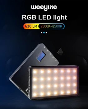 VILTROX Weeylife RB08P RGB 2500K-8500K Mini Vaizdo LED Šviesos Nešiojamų Užpildyti Šviesos Built-in Baterija Telefono Kamera Fotografavimo