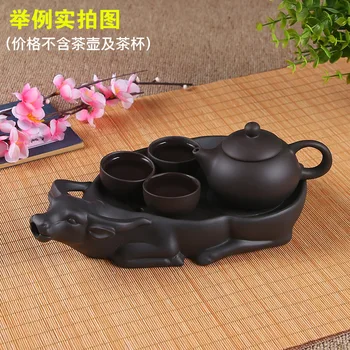 Violetinė Buffalo arbatinukas lėkštė TANGPIN senovinių keramikos arbatos padėklai lotus arbatos stalo, rankų darbo vazonas turėtojas kung fu arbatos priedai