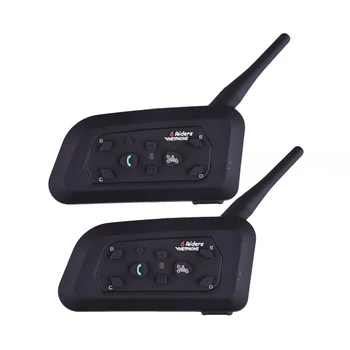 Vnetphone V6 Šalmas Domofonas walkie talkie, 6 Vairuotojai 1200M Komunikacijos Motociklu Interphone 
