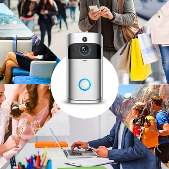 Wifi smart video doorbell Belaidžio WiFi Vaizdo Doorbell Išmaniųjų Telefonų Durų Žiedas Domofonas Fotoaparato Saugumo Bell