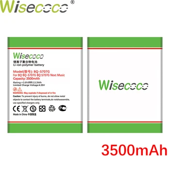 WISECOCO 3500mAh BQ-5707G Baterija BQ BQS-5707G Nxet Muzikos sandėlyje Naujausias Gamybos Aukštos Kokybės Baterija+Sekimo Numerį