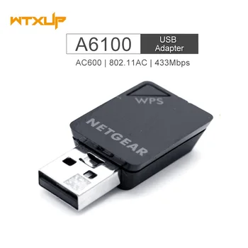 Wlan Dongle skirtas NetGear A6100 MINI USB WIFI Wireless-AC 433Mbps AC600 USB Wi-Fi WPS LAN Tinklo plokštė 2.4 G/5G