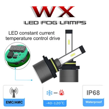 WX-9005-HB3 9006-HB4 LED Automobilių Žibintai Lemputės, Priešrūkinis žibintas, Super mini 30W 6000K 9000Lm, H1 H3 H4/HB2 H7, H8, H9 H11 880 881 H27 5202