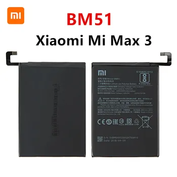 Xiao mi Originalus BM51 5500mAh Baterija Xiaomi Mi Max 3 Max3 MAX3 BM51 Aukštos Kokybės Telefoną Pakeisti Baterijas +Įrankiai