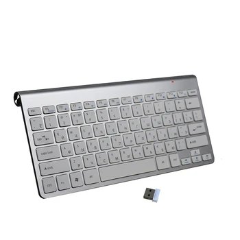Zienstar rusijos Slim 2.4 G Wireless Keyboard Mouse Combo 